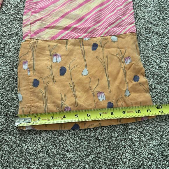 Elevenses Anthropologie pink & cream striped wide-leg pants size M - Picture 13 of 13